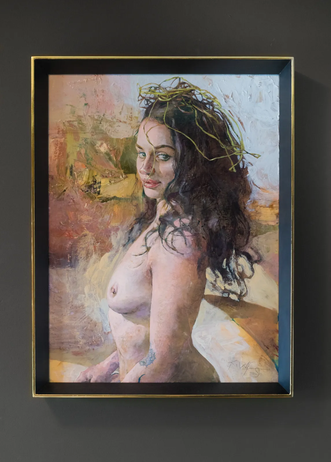 Kent Williams, Tracy with Raffia Crown,  2019