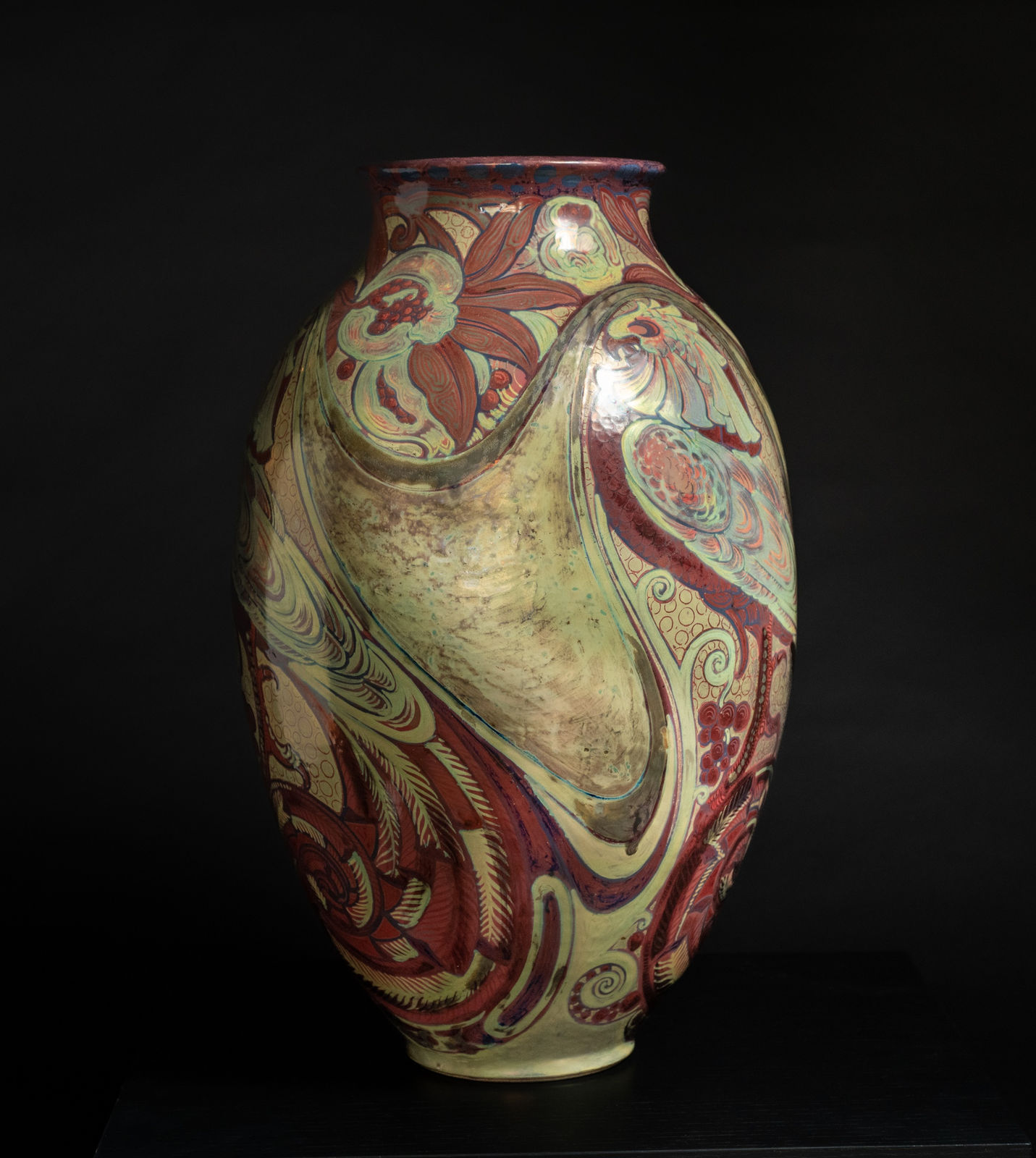 Galileo Chini, Parrots & Pomegranates,  c. 1906-1908