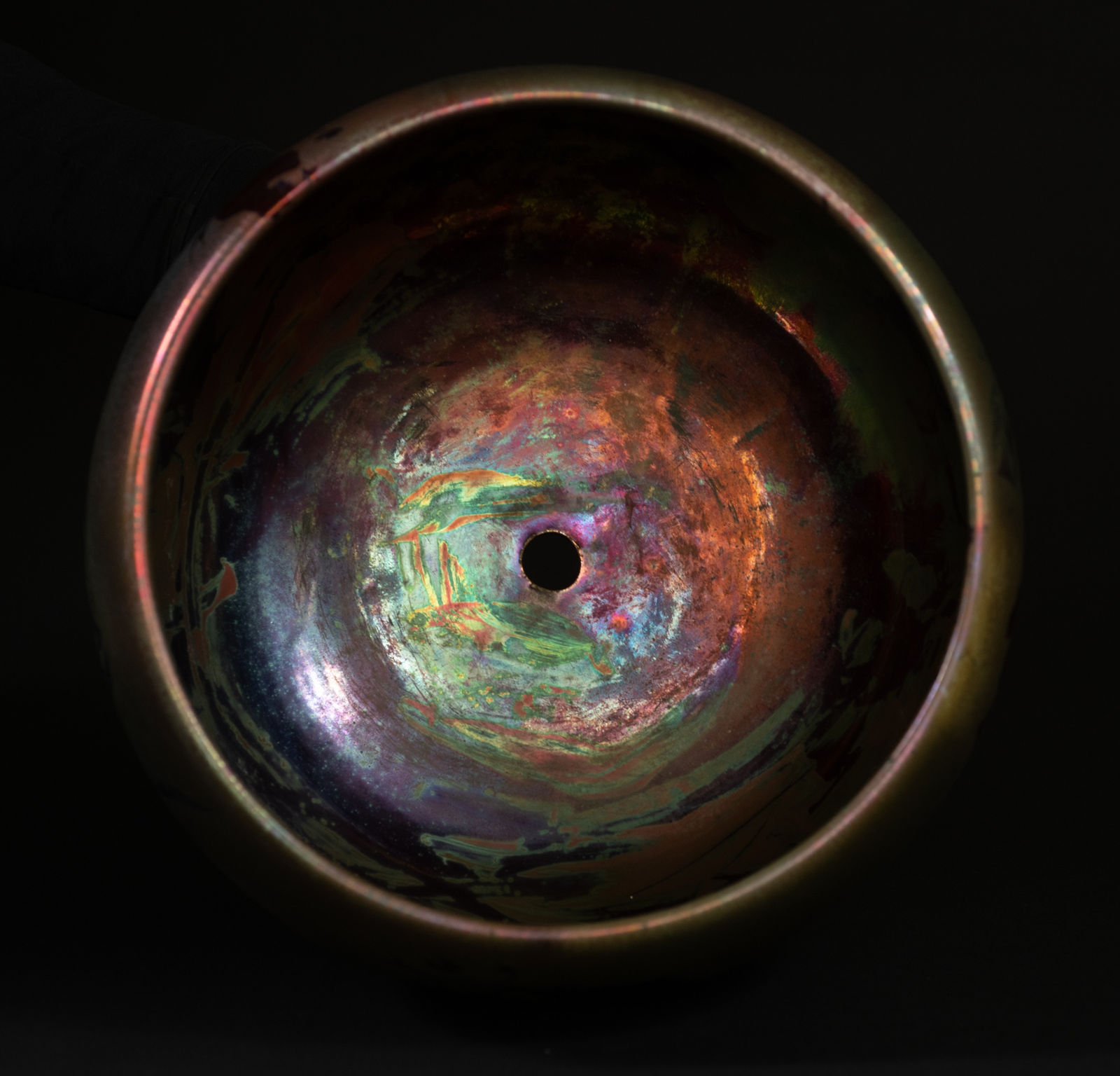 Massier, Red Iris Cachepot,  c. 1900