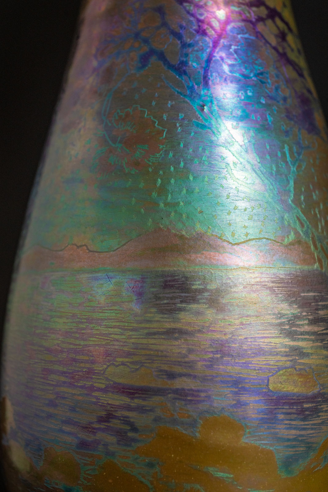 Massier, Landscape Vase,  c. 1900