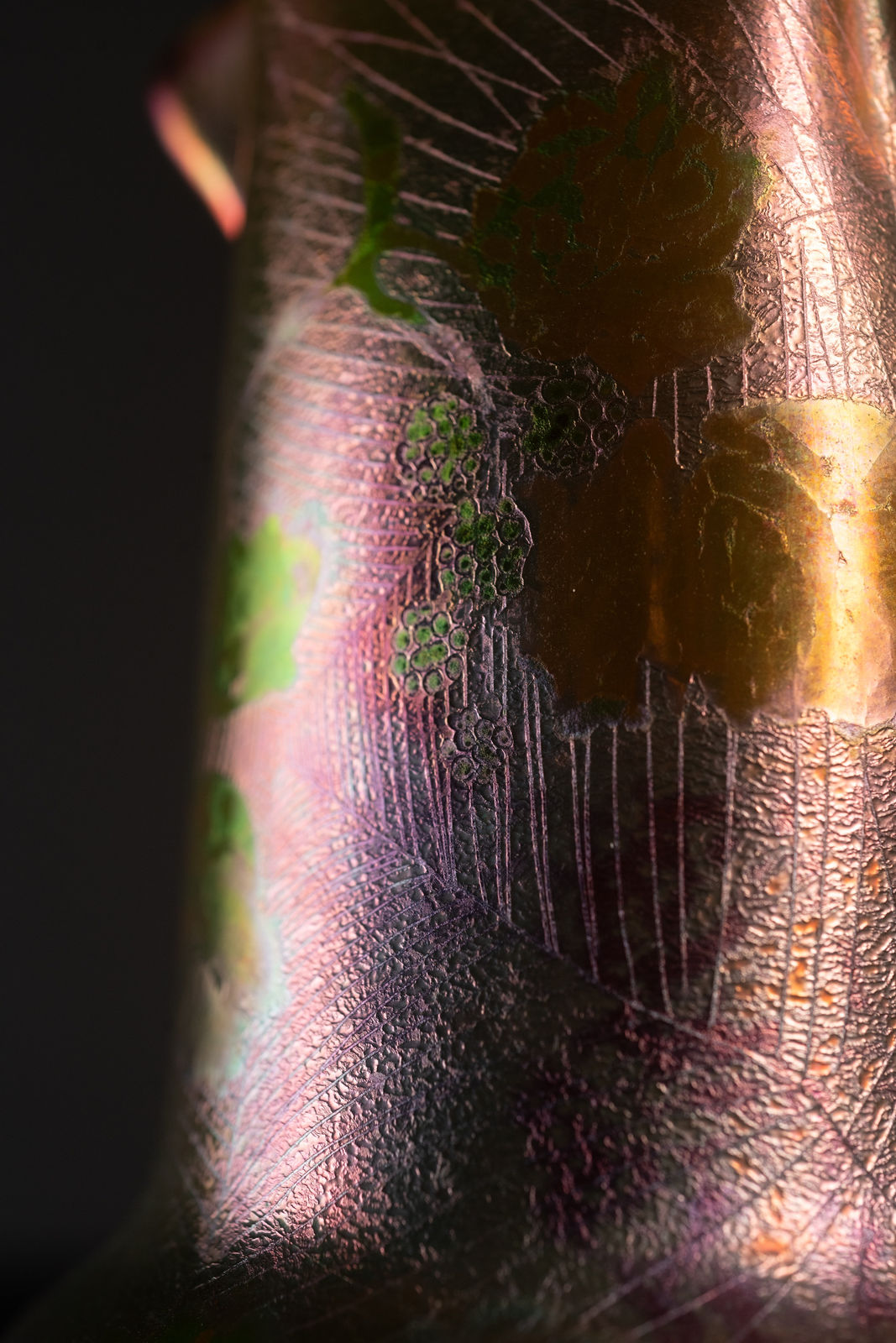 Massier, Spiderwebs & Berries Cabinet Vase,  c. 1900