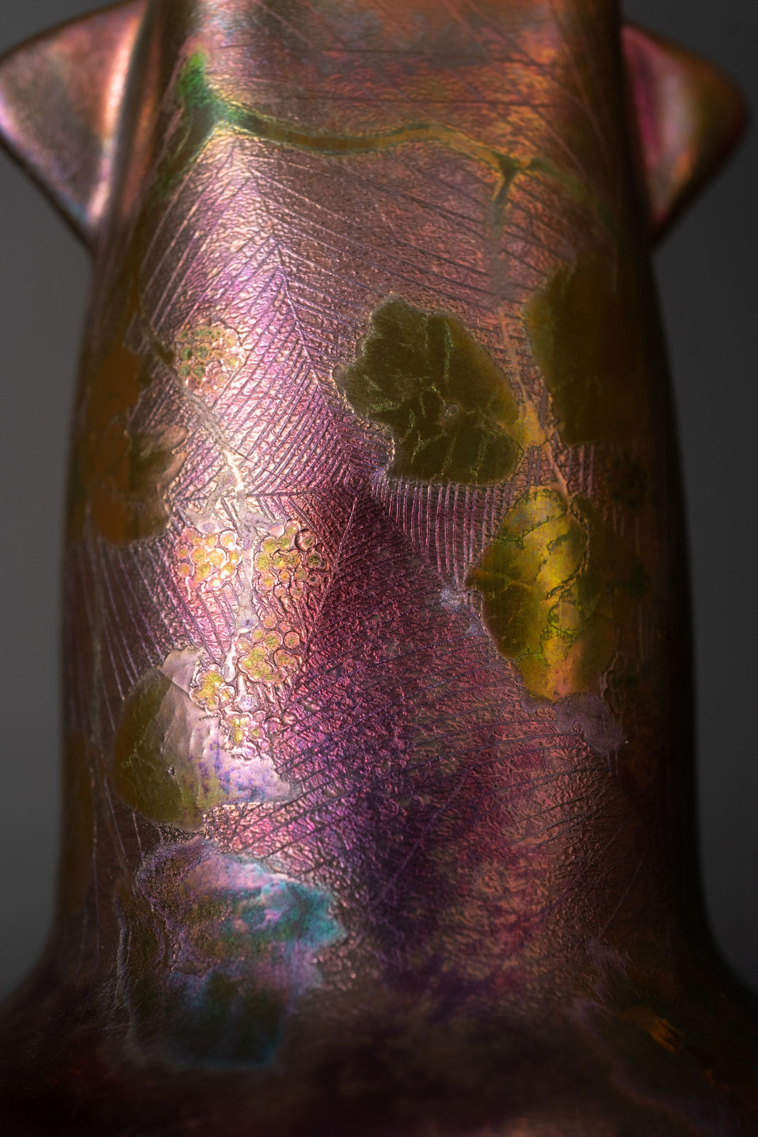 Massier, Spiderwebs & Berries Cabinet Vase,  c. 1900