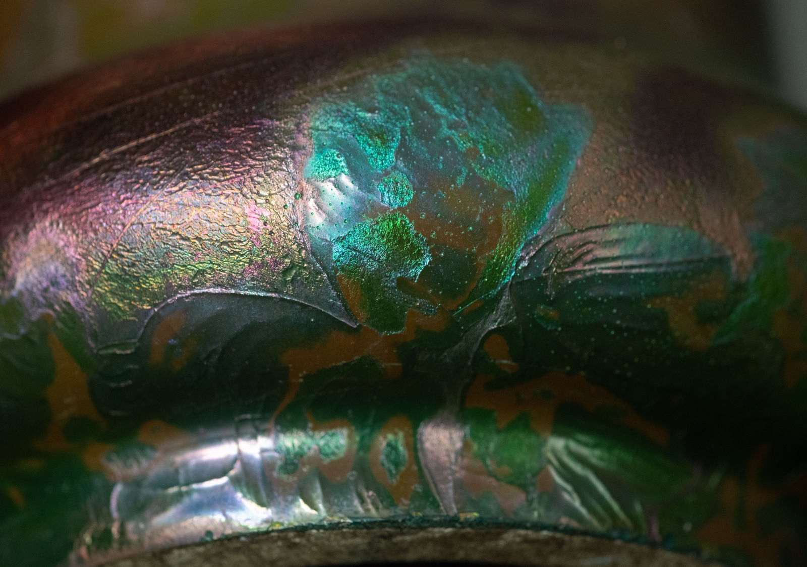 Massier, Spiderwebs & Berries Cabinet Vase,  c. 1900