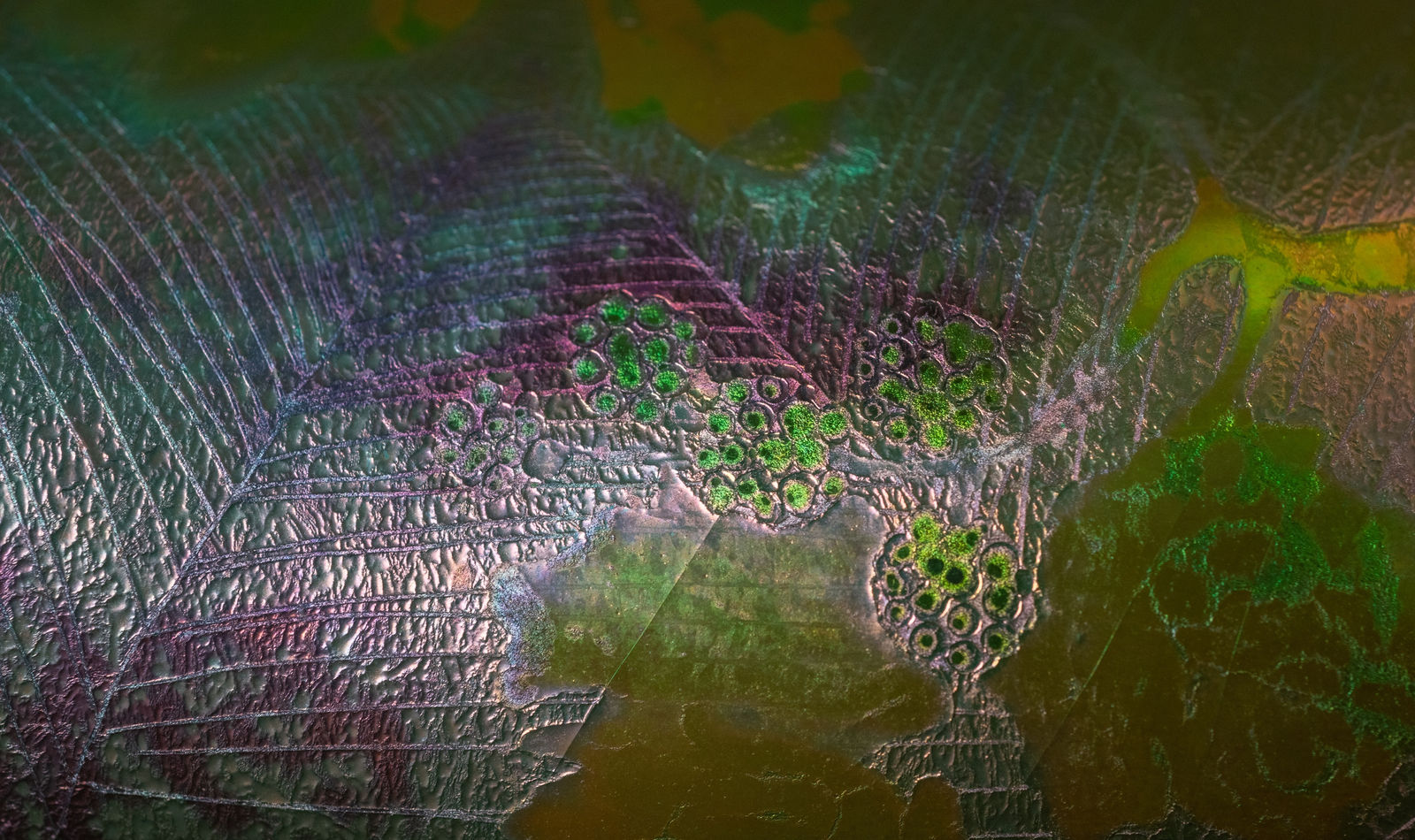 Massier, Spiderwebs & Berries Cabinet Vase,  c. 1900