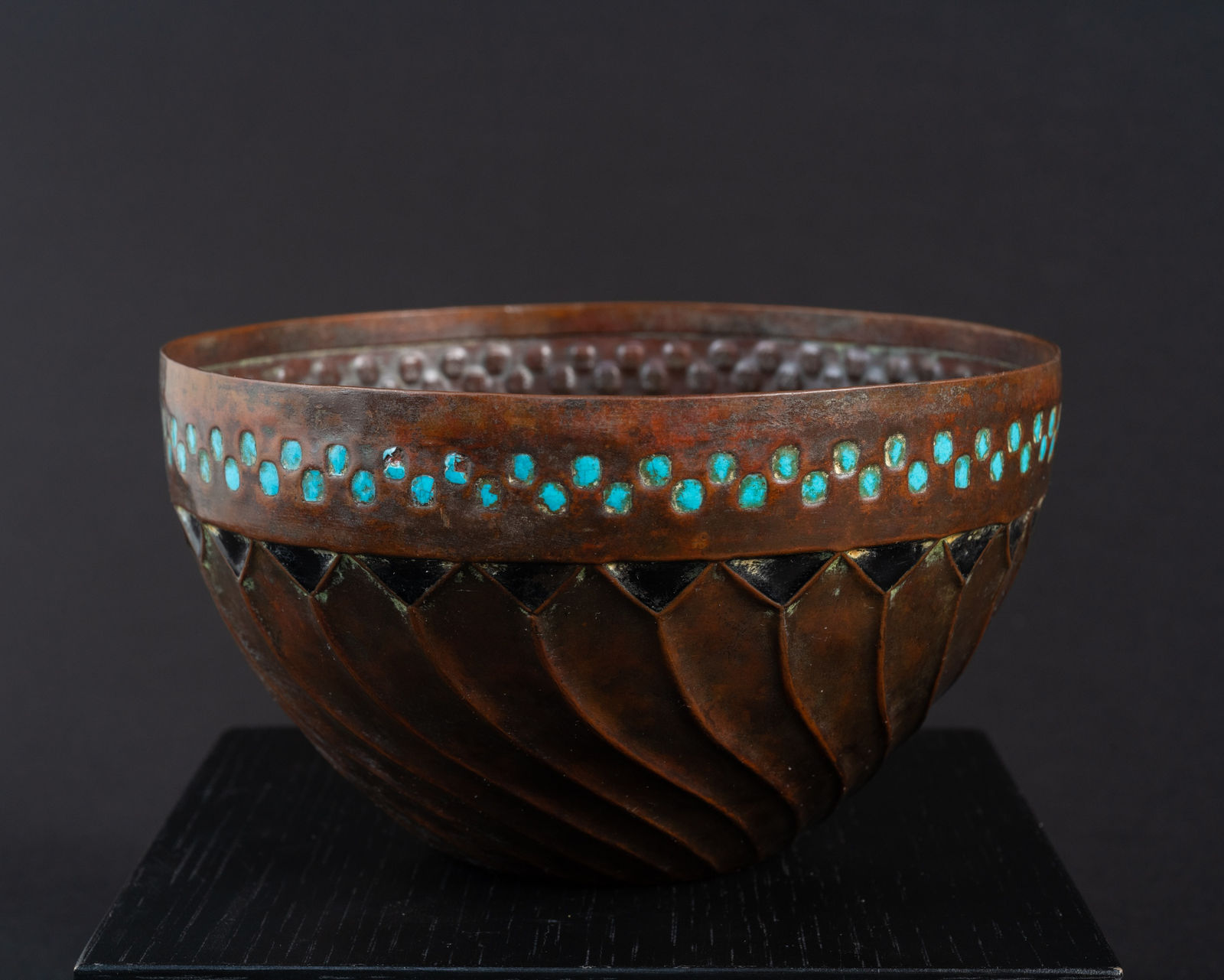 Ludwig Karl Maria Vierthaler, Spiral Enamel Bowl,  c. 1905