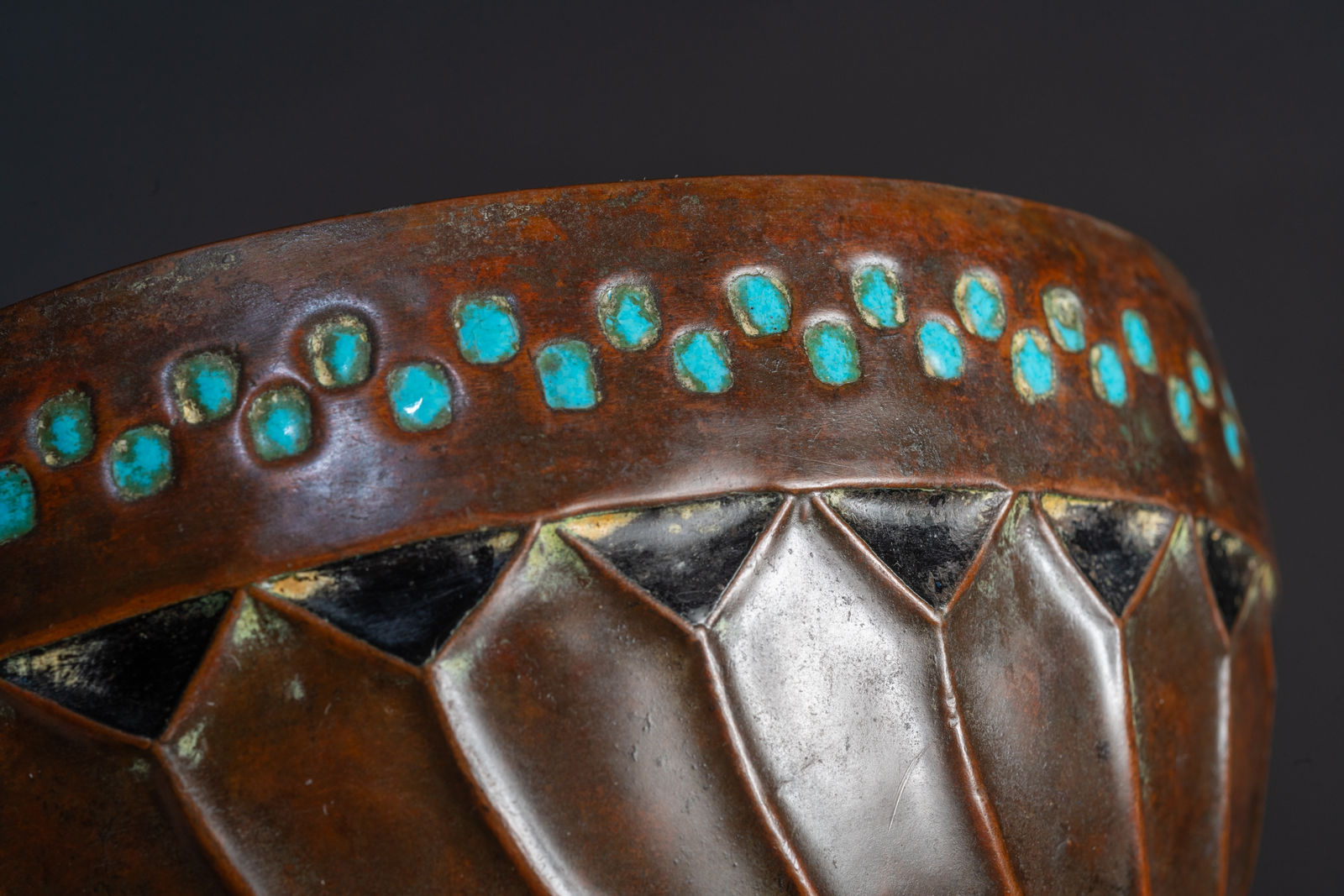 Ludwig Karl Maria Vierthaler, Spiral Enamel Bowl,  c. 1905