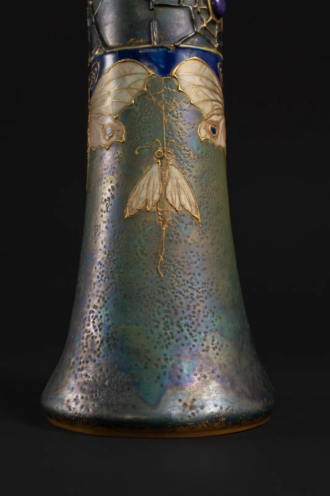 Amphora, Gres Bijou Flared Butterflies & Spiderwebs Semiramis Vase,  1904-1906