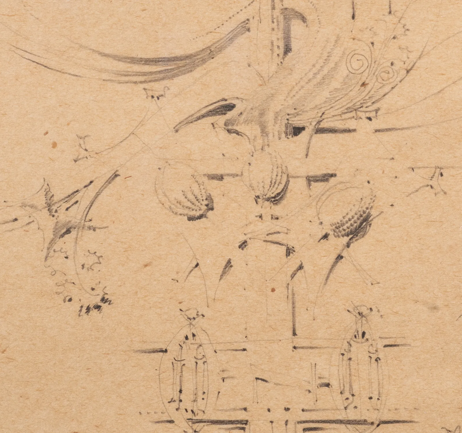 Louis Henry Sullivan, Sketch for Foliated Motif, 1918