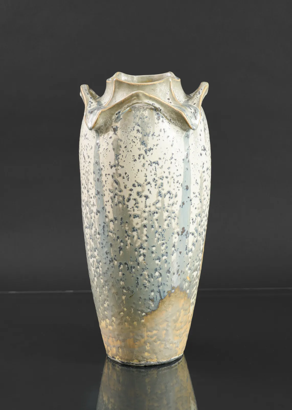 Atelier de Galtigny, Vase with Sharkskin Glaze, c. 1900