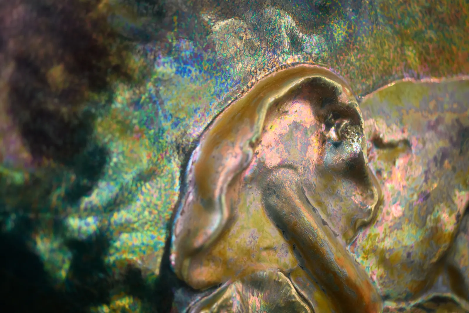 Massier, Midnight Mushroom Plaque,  c. 1900