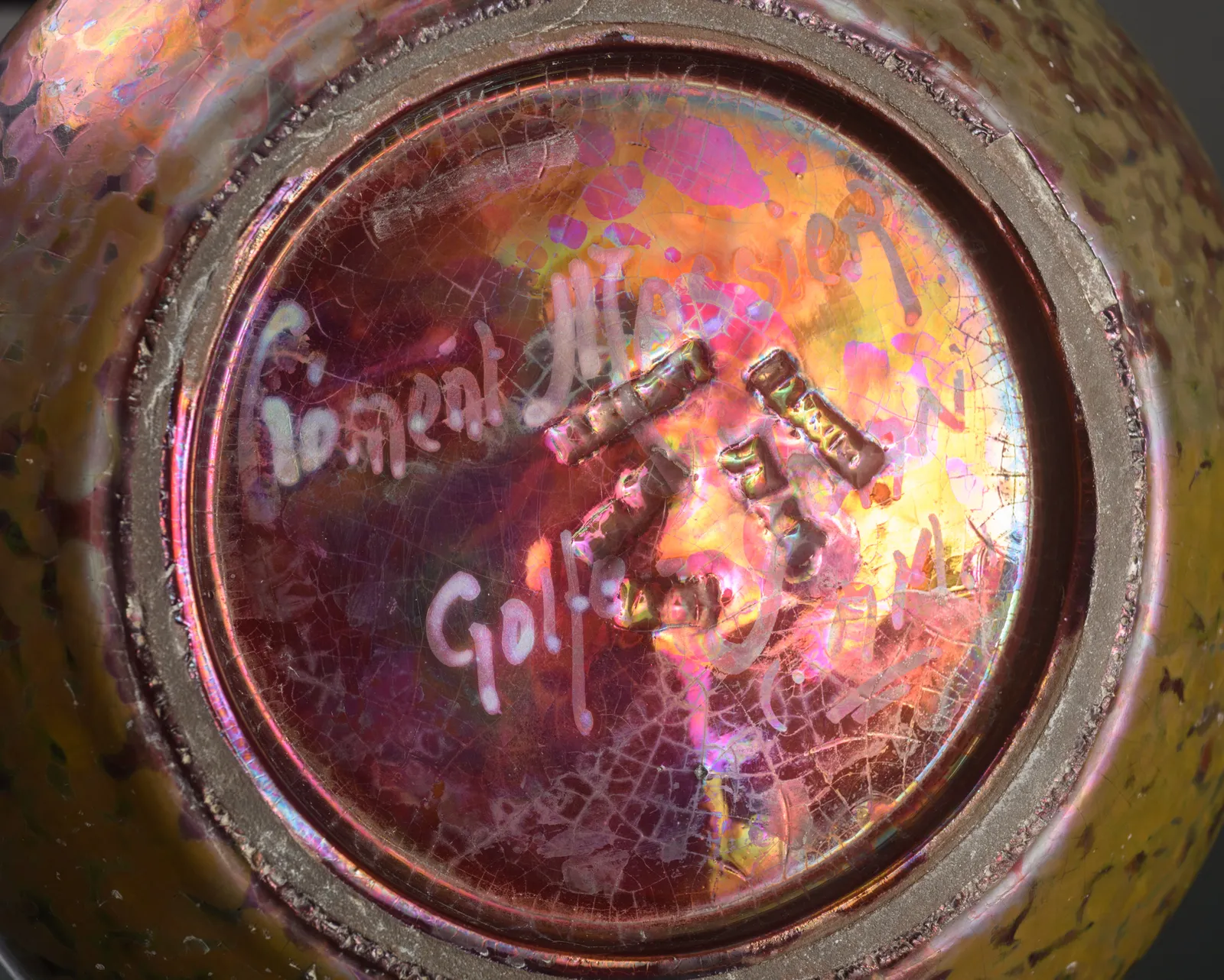 Massier, Two-Handled Butterfly Vase,  c. 1900