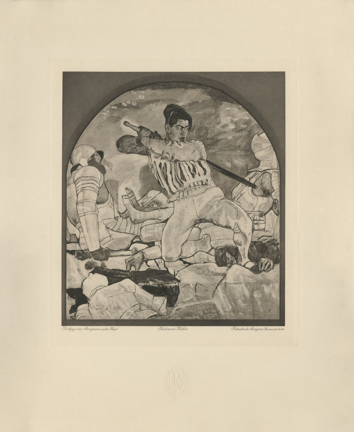 Ferdinand Hodler, Retreat from Marigano (set of 3), ca 1914