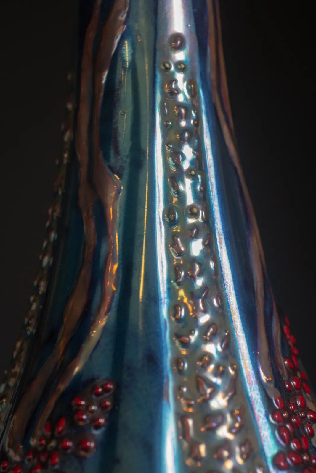 Zsolnay Pecs, Floral Ether Vase,  1899