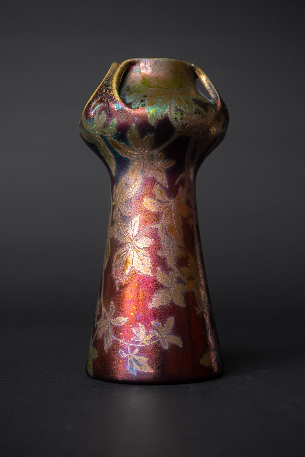 Massier, Leaves & Berries Vase,  c. 1900