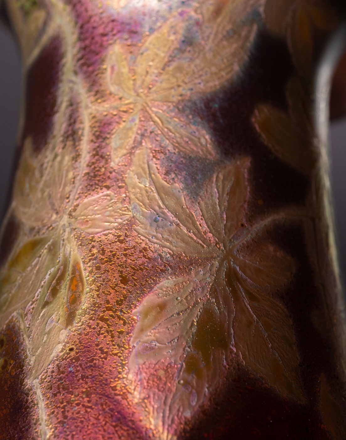 Massier, Leaves & Berries Vase,  c. 1900