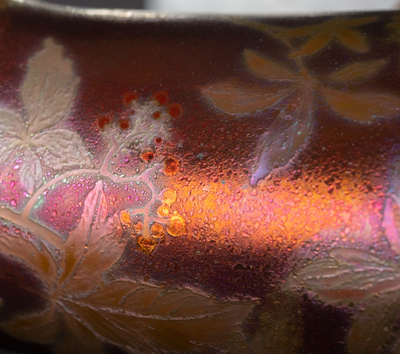 Massier, Leaves & Berries Vase,  c. 1900