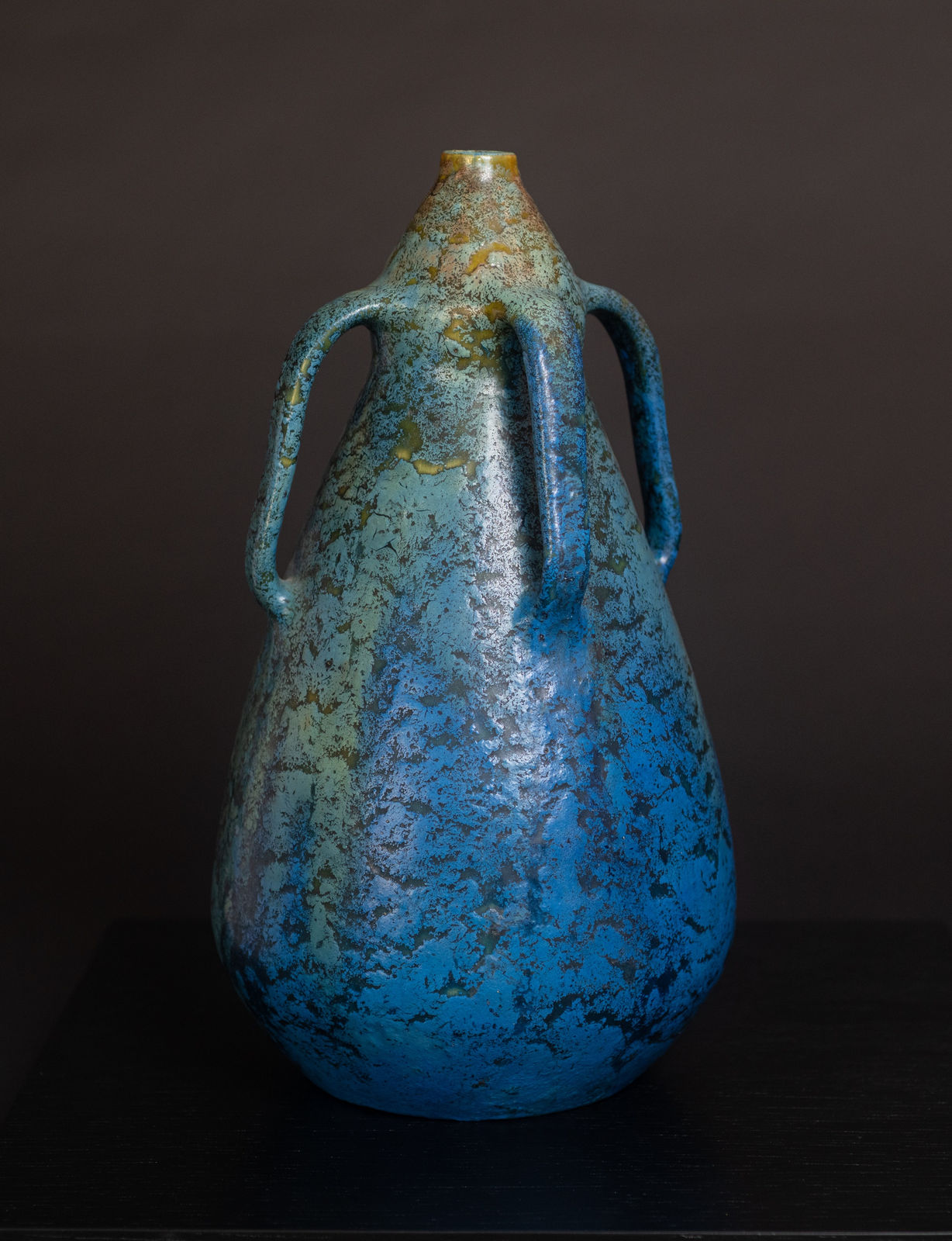 Teplitz Fachschule, Bohemian Flux Vase,  c. 1905