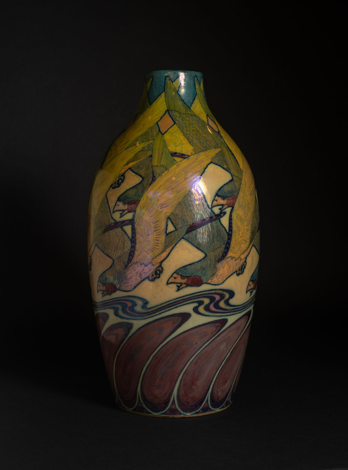 Galileo Chini, Raptor Vase,  c. 1900