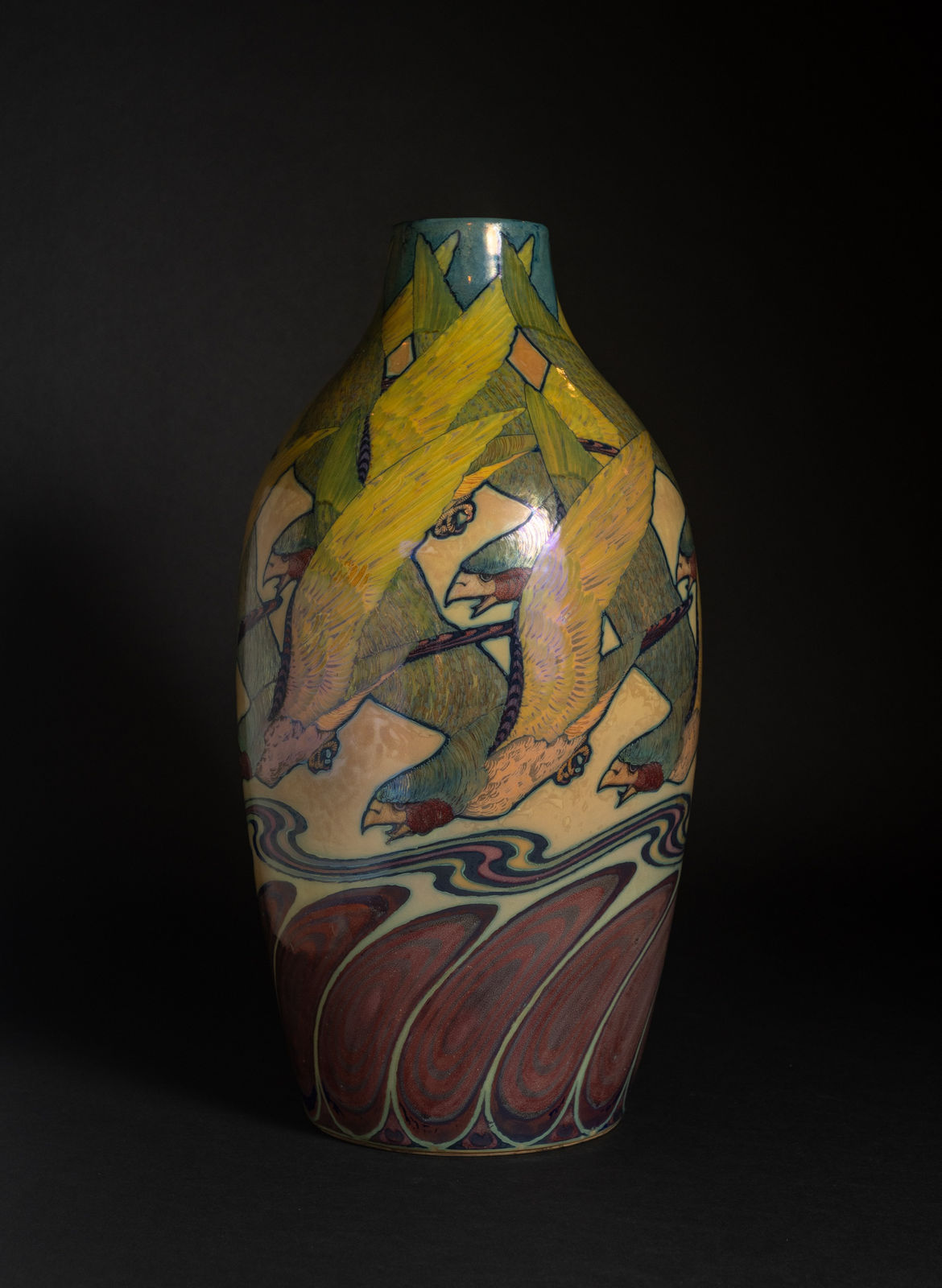 Galileo Chini, Raptor Vase,  c. 1900