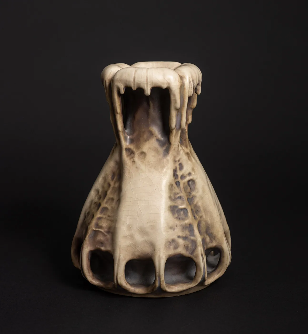 Amphora, Edda Series Drip Vase with Four Handles,  1900-1901