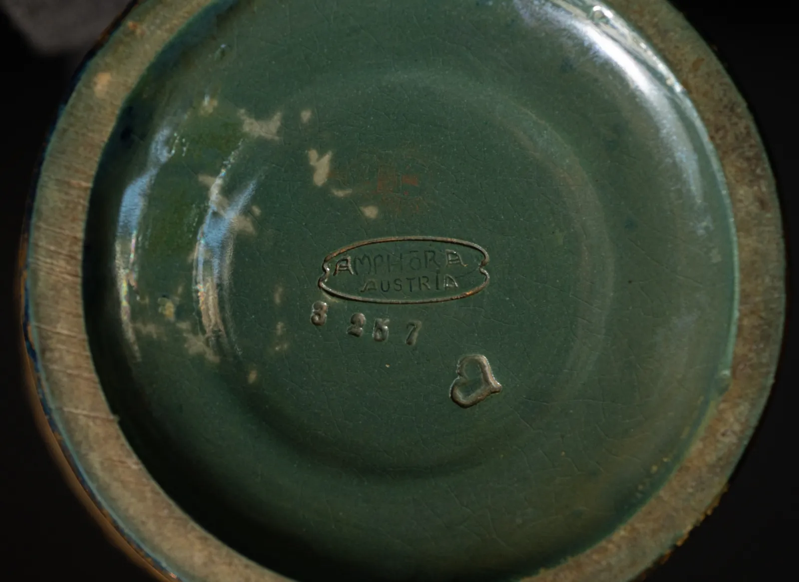 Amphora, Gres Bijou Series Butterflies & Spiderwebs Vase,  1904-1906
