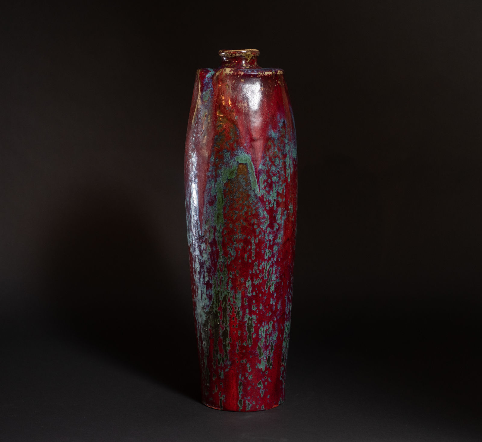 Pierre Adrien Dalpayrat, Crimson Flambe Vase,  c. 1910