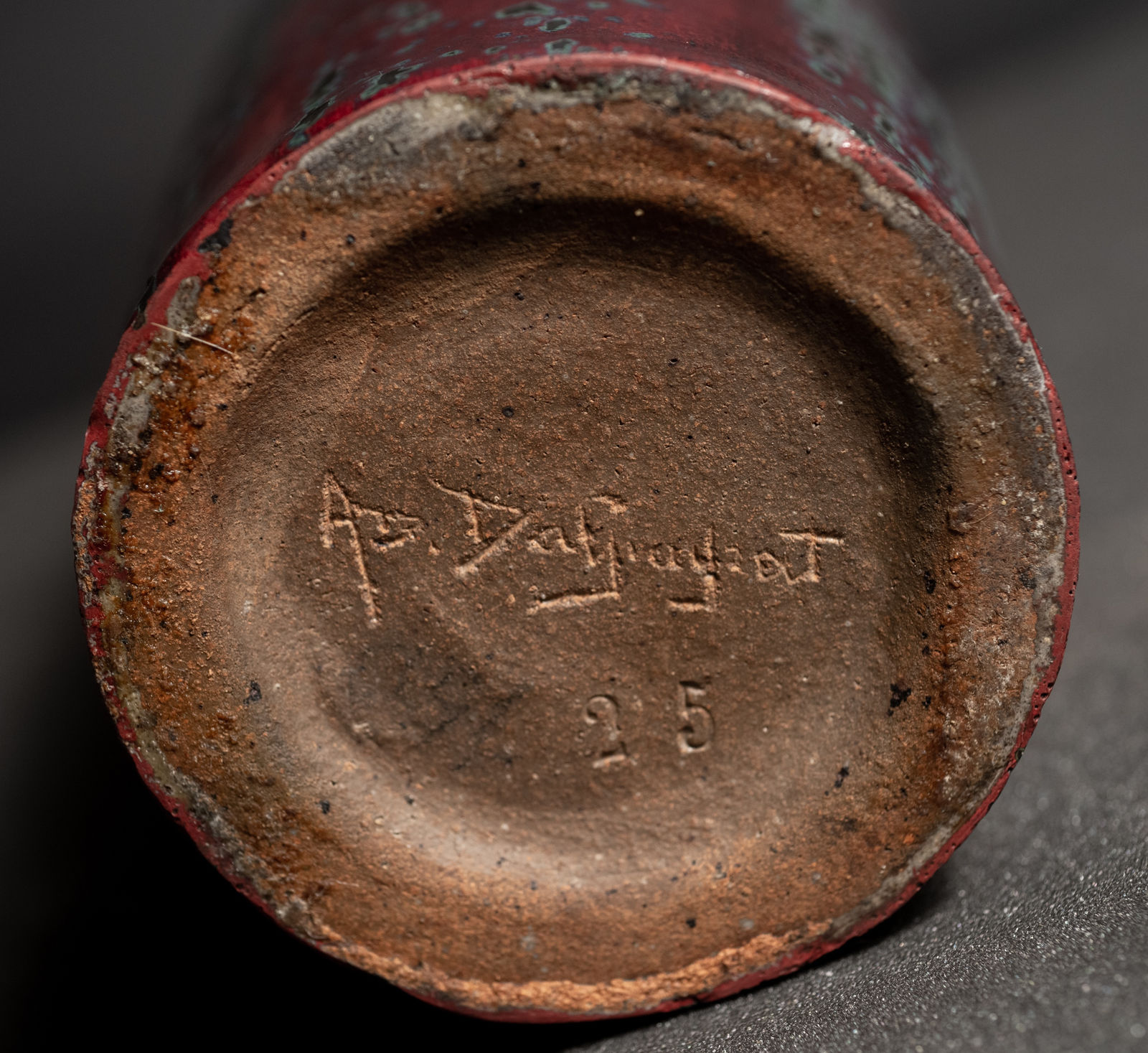 Pierre Adrien Dalpayrat, Crimson Flambe Vase,  c. 1910