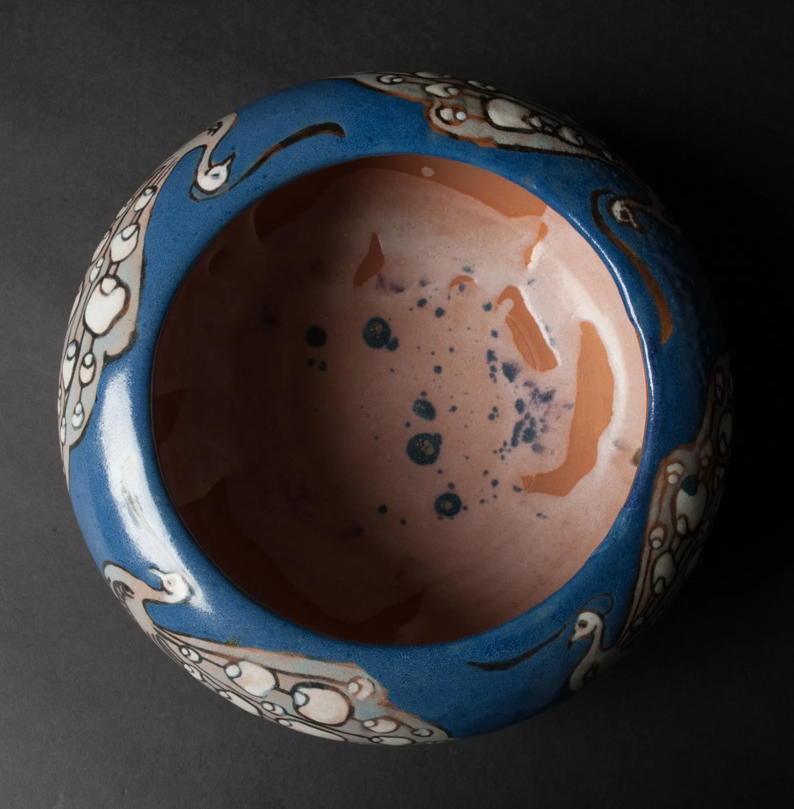 Frederick Hurten Rhead, Peacock Bowl,  1914-1917