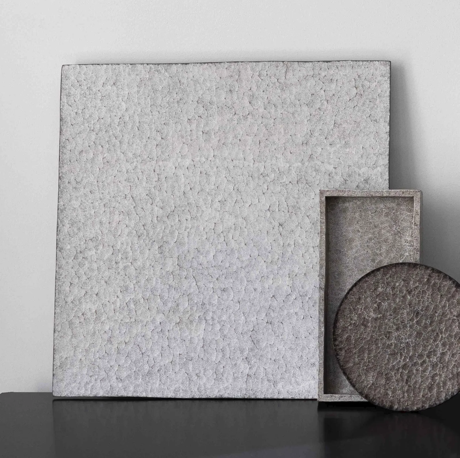 Mok-su, Footed White Square Tray, 2022