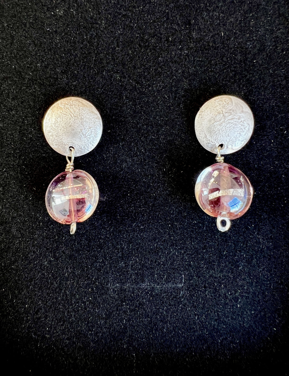 Anne Emerson, Sterling silver and Murano glass bead earrings