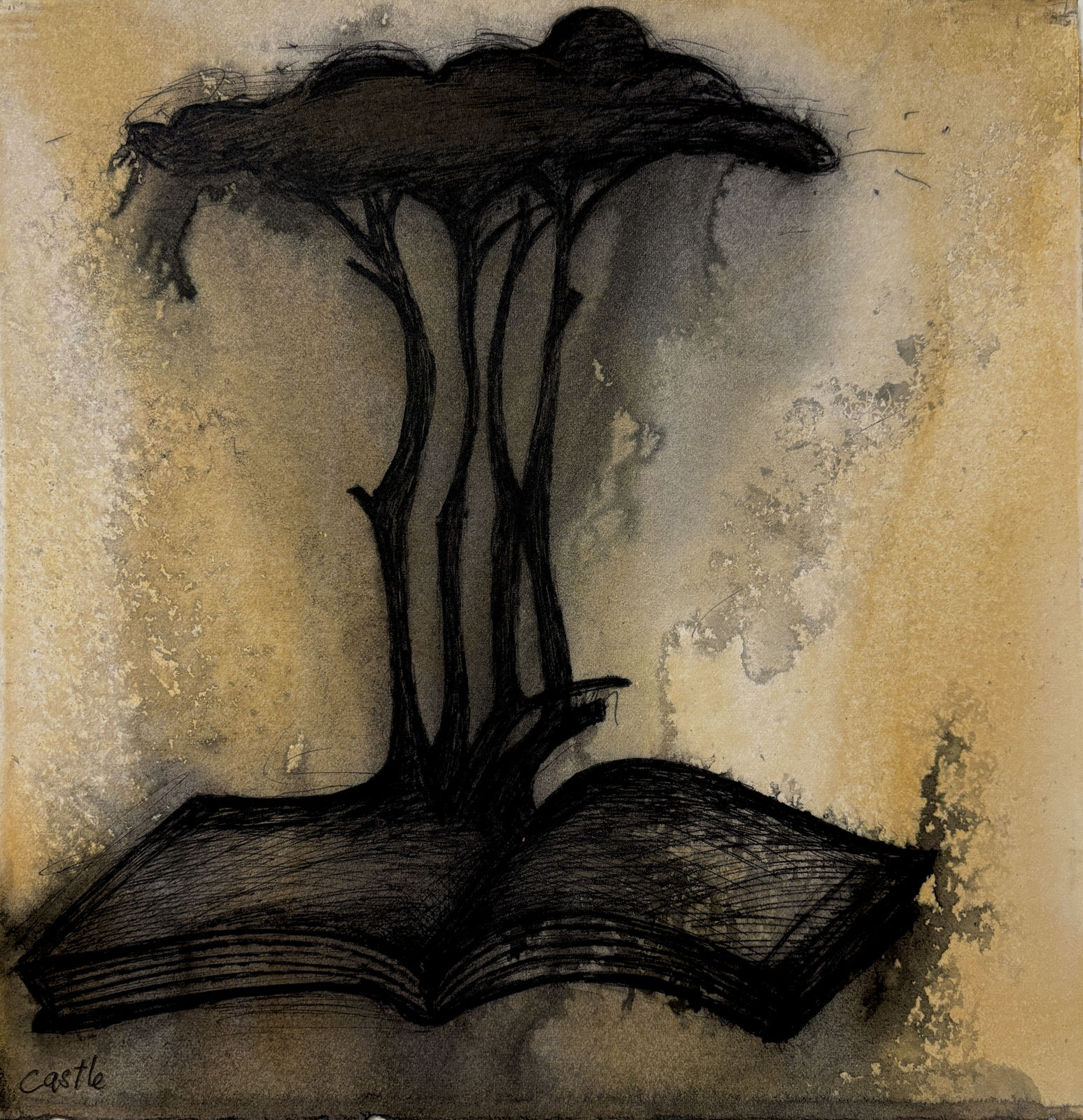 James Castle, Reading at Midnight