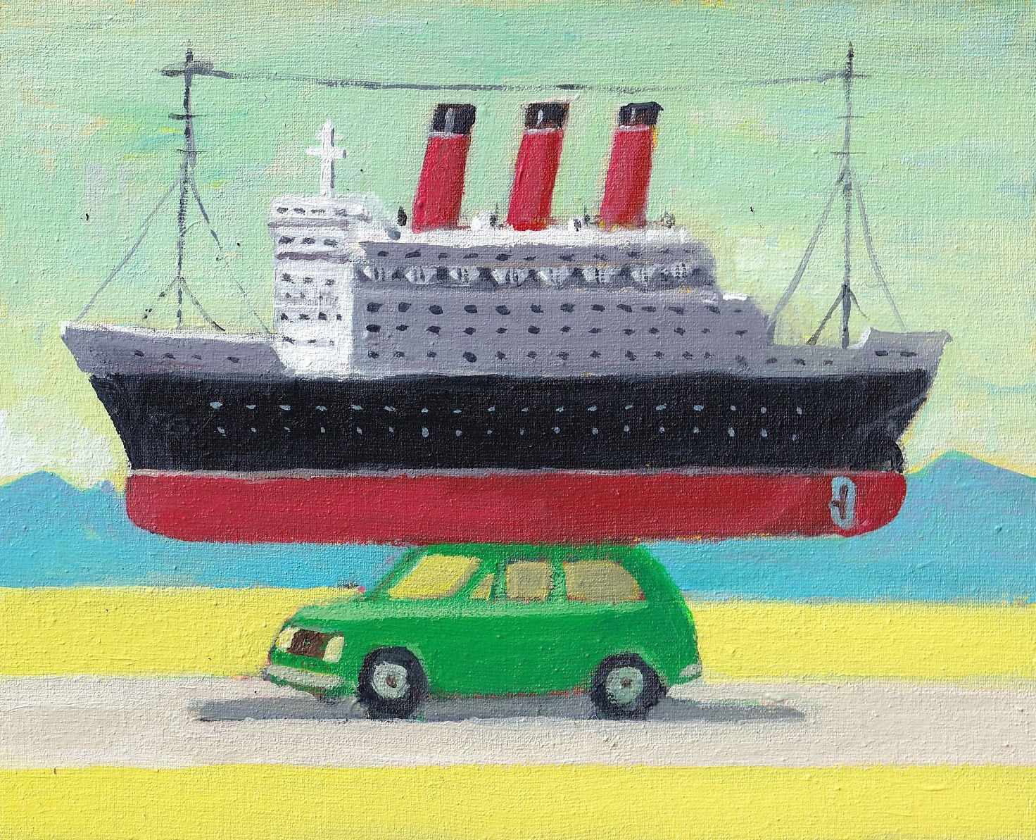 John Brown, Car with Boat, 2024