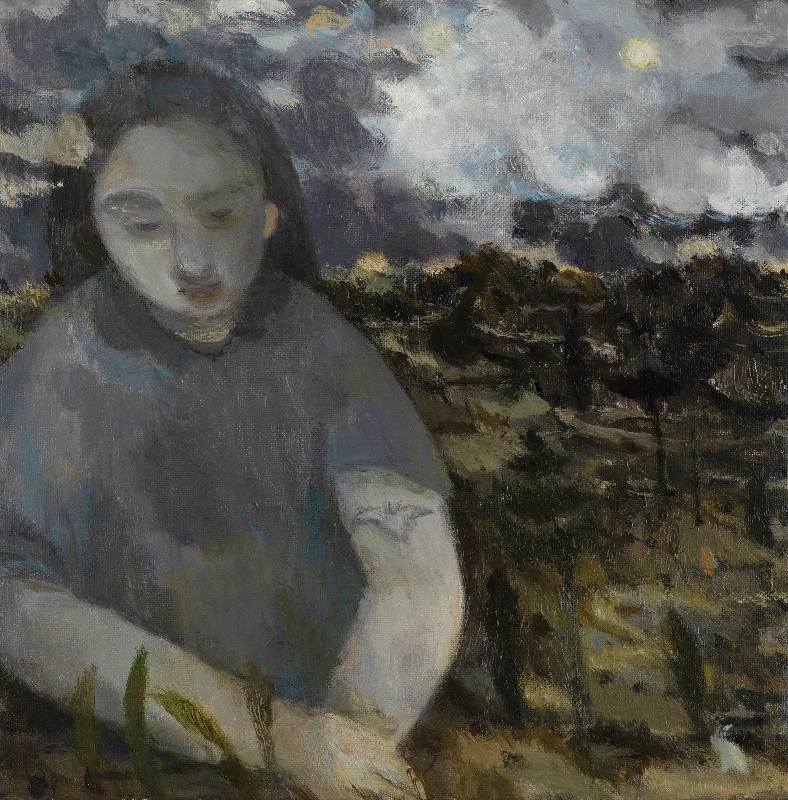 Joe Fan, RSA, The Girl in Her Garden Tonight