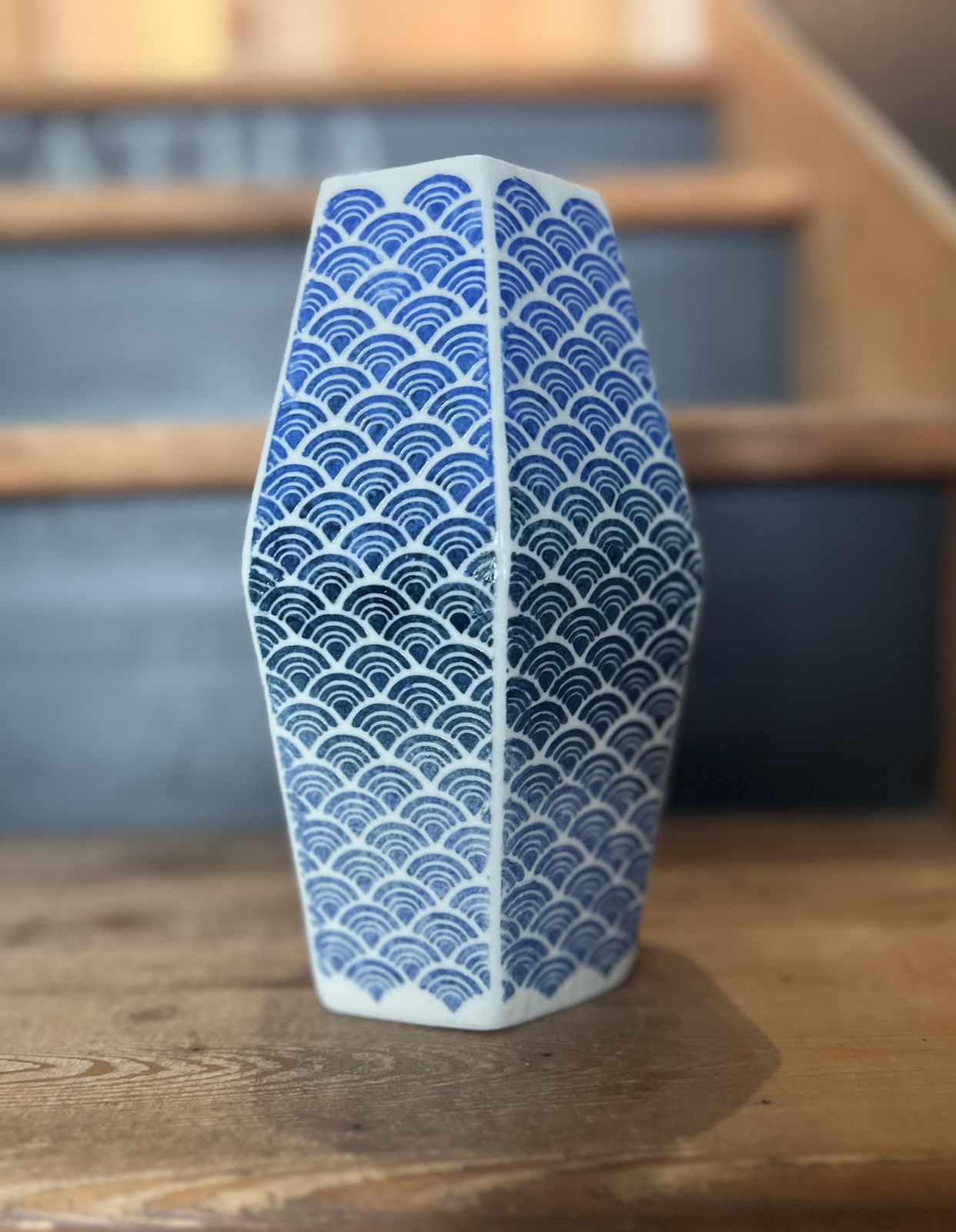 Saya McNairn-Yanagi, Medium Gem Vase, Blue Wave, 2022