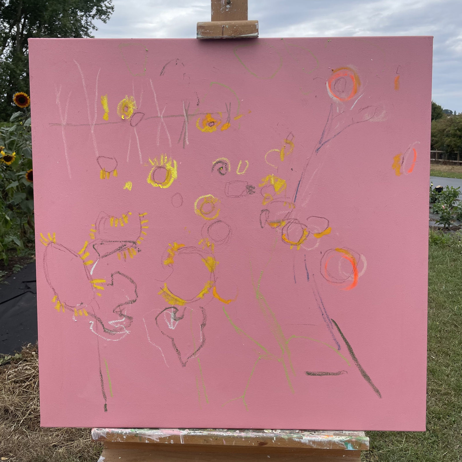 Elaine Kazimierczuk, Charlbury Sunflowers 2, 2025