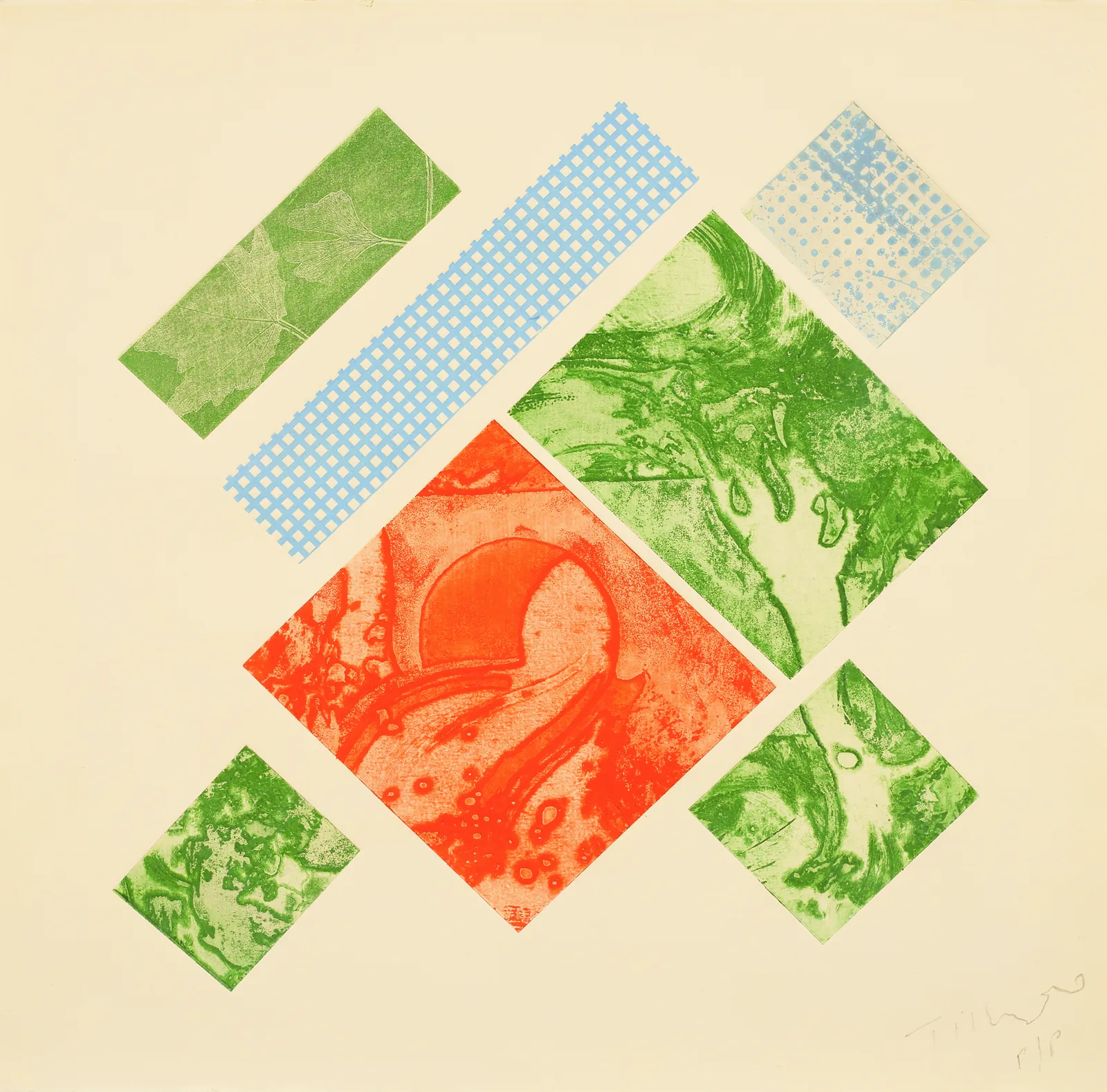 William Tillyer, The Red Bridge: Devil's Bridge with Sky and Foliage 4, 2026