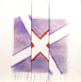 Richard Smith, Two of a Kind IVa (red x on lavender), 1978