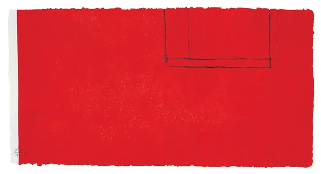 Robert Motherwell, Red Open with White Line , 1979