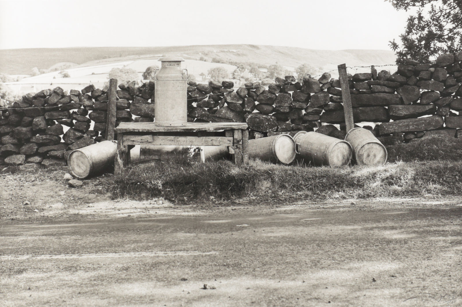 William Tillyer, The Furnished Landscape - Milk Stands 2, 1977