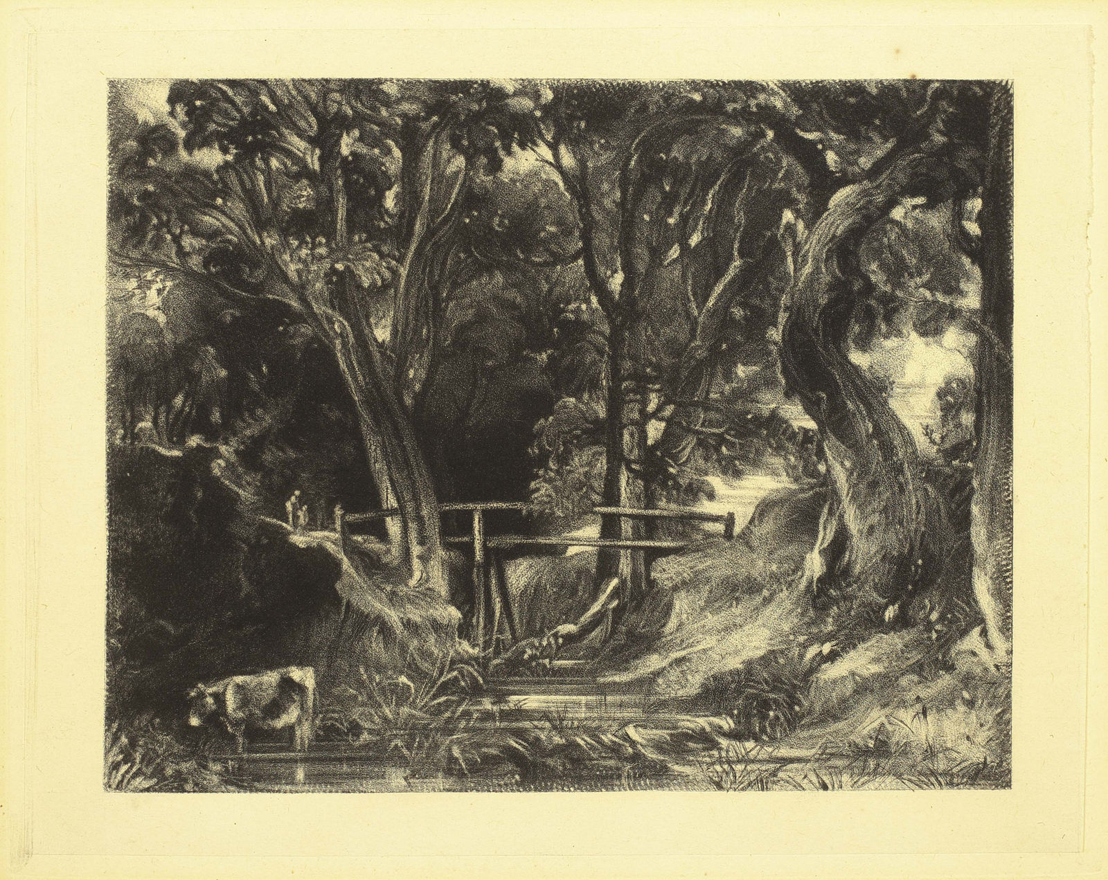 John Constable, A Dell, Helmingham Park, Suffolk, 1830