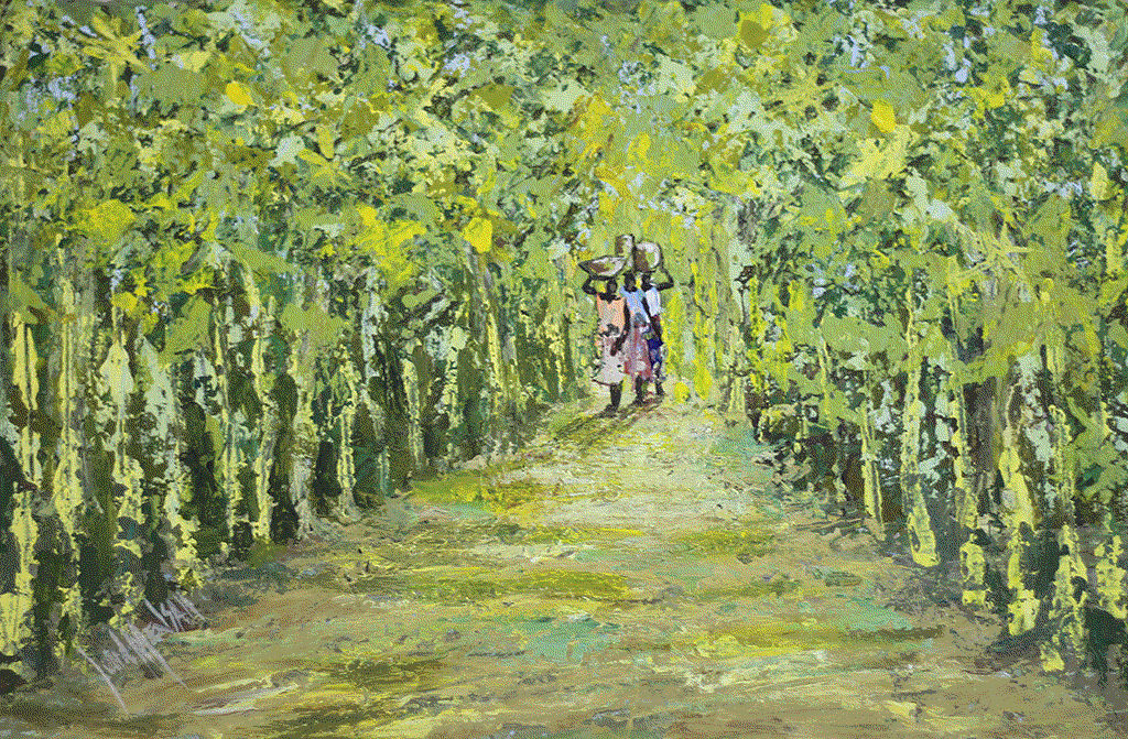 Discover the captivating works of John Mensah at Berj Art Gallery, including 