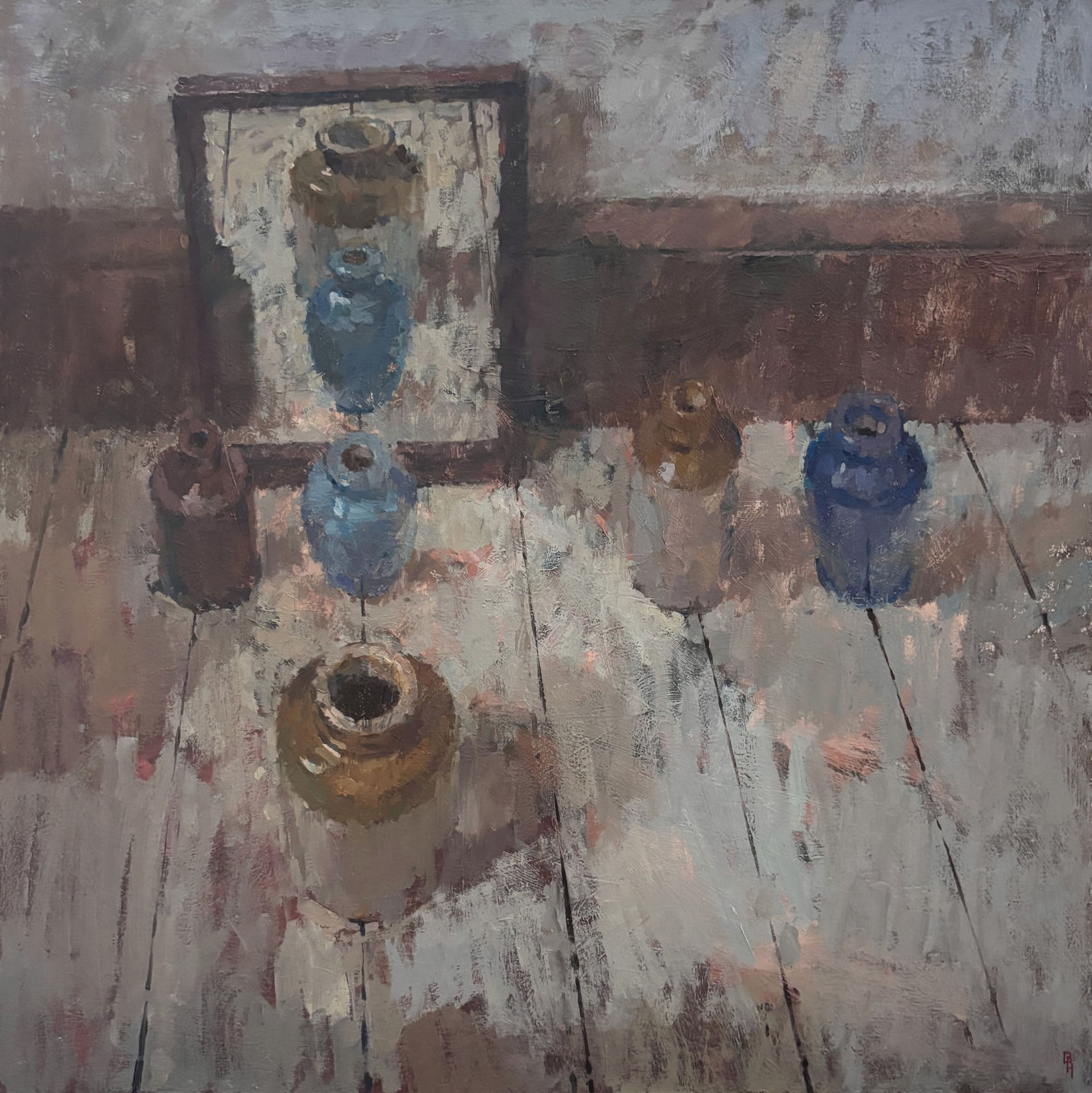 Still Life with Earthenware and Mirror