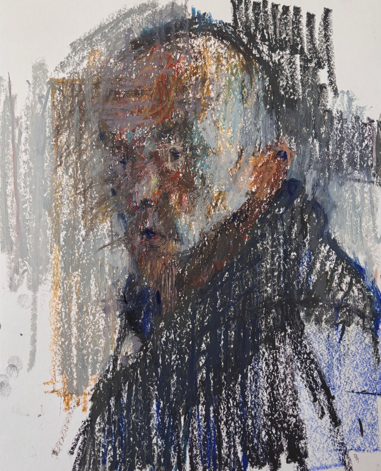 Self Portrait in Oil Pastel #2