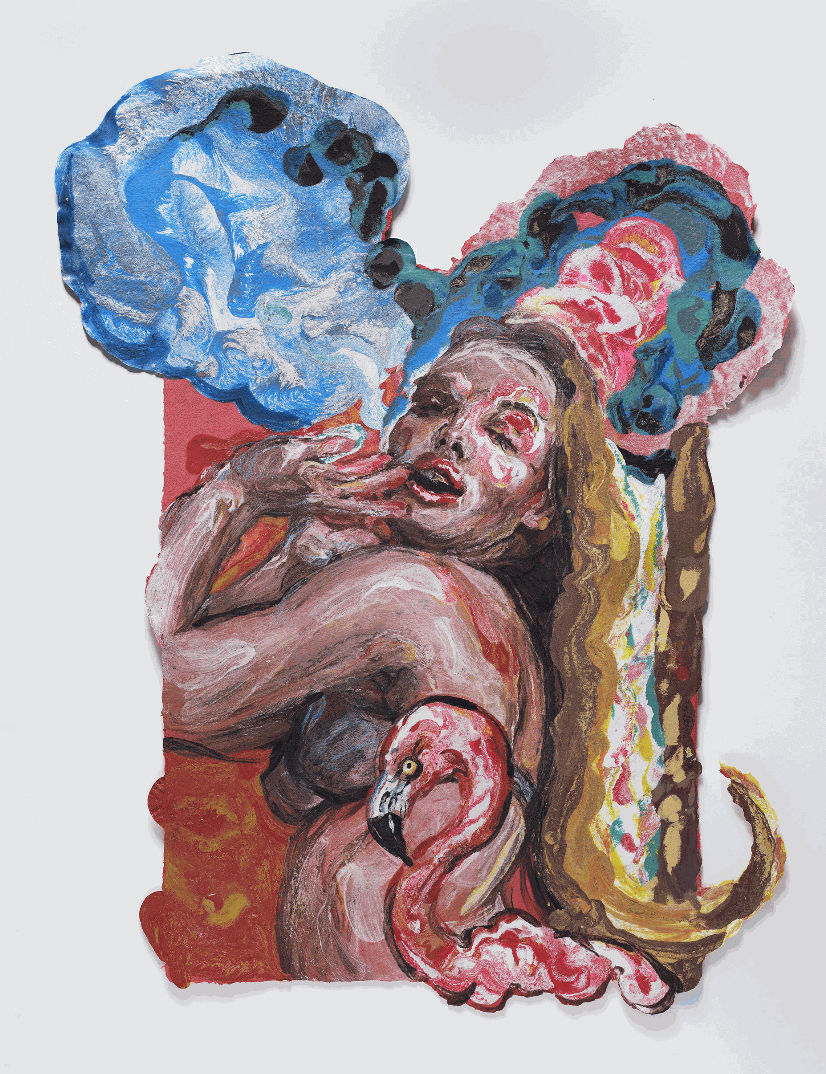 Natalie Frank: Woman with Flamingo, 2021