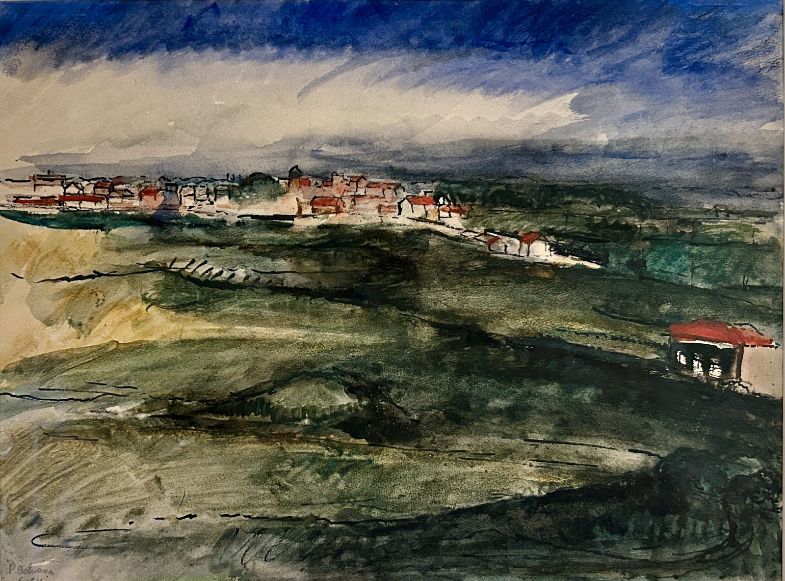 Paul Delvaux, Paysage , 1924