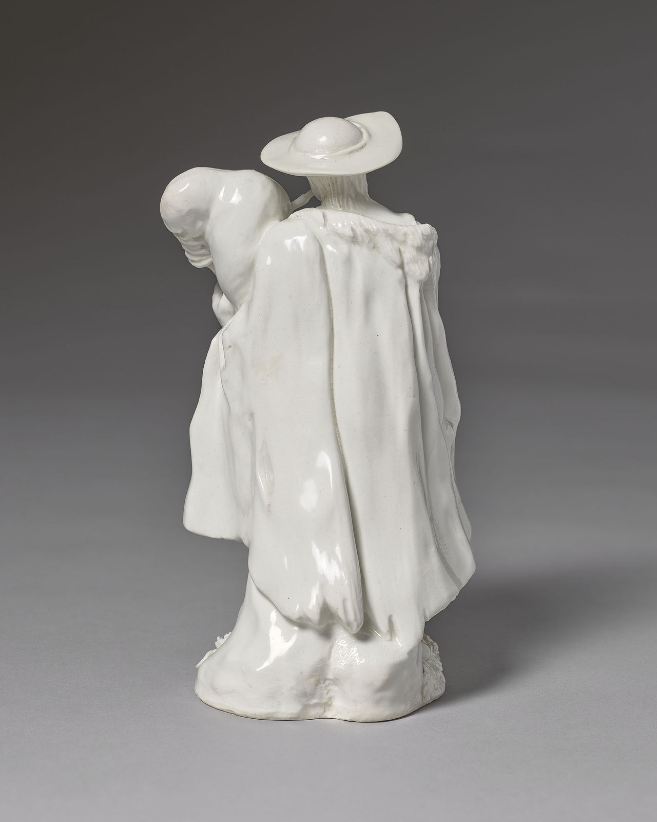 An Extremely Rare Bow Figure of a Bagpiper, Circa 1750-1752