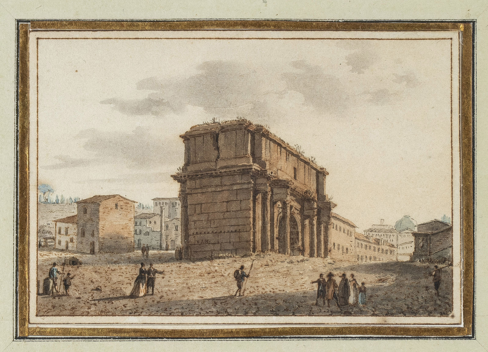 Victor Jean NICOLLE 1754 - Paris - 1826, Arc de Septime Sevère