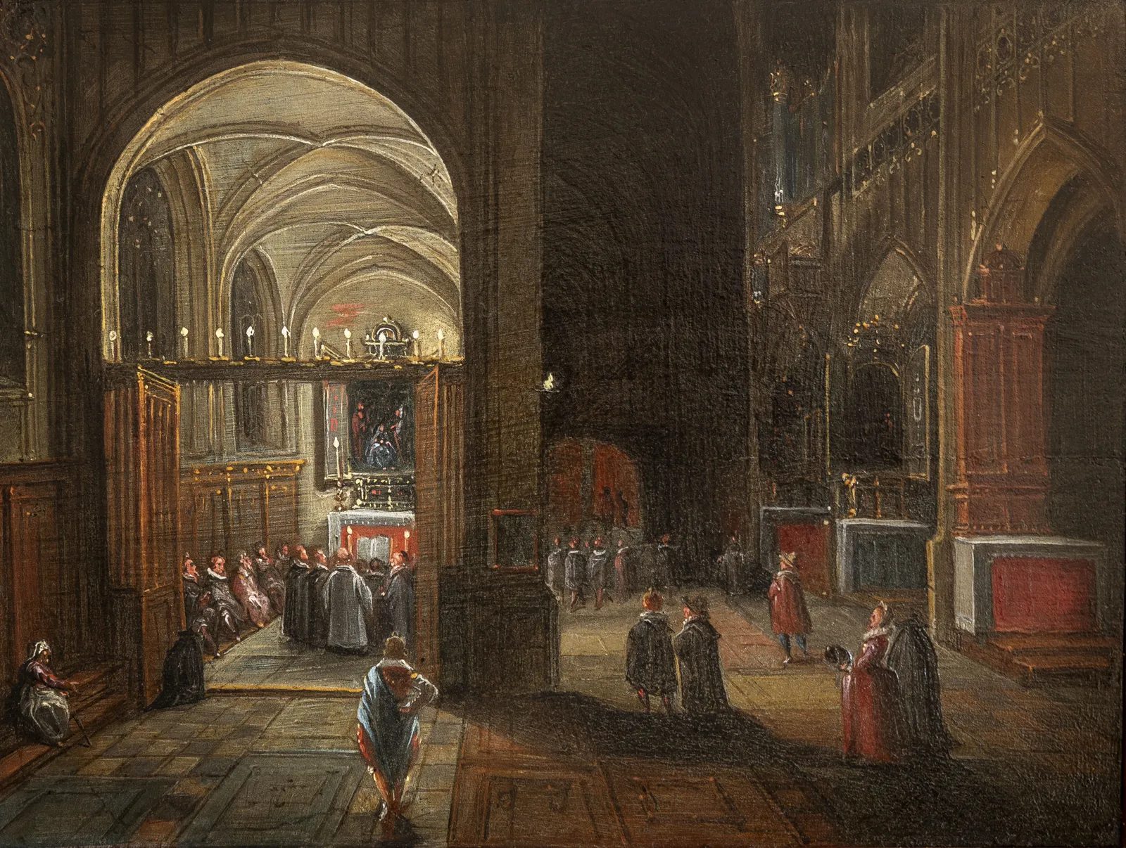 Hendrick van STEENWYCK le Jeune 1580 Francfort sur le Main - Londres 1649, Intérieur d'église