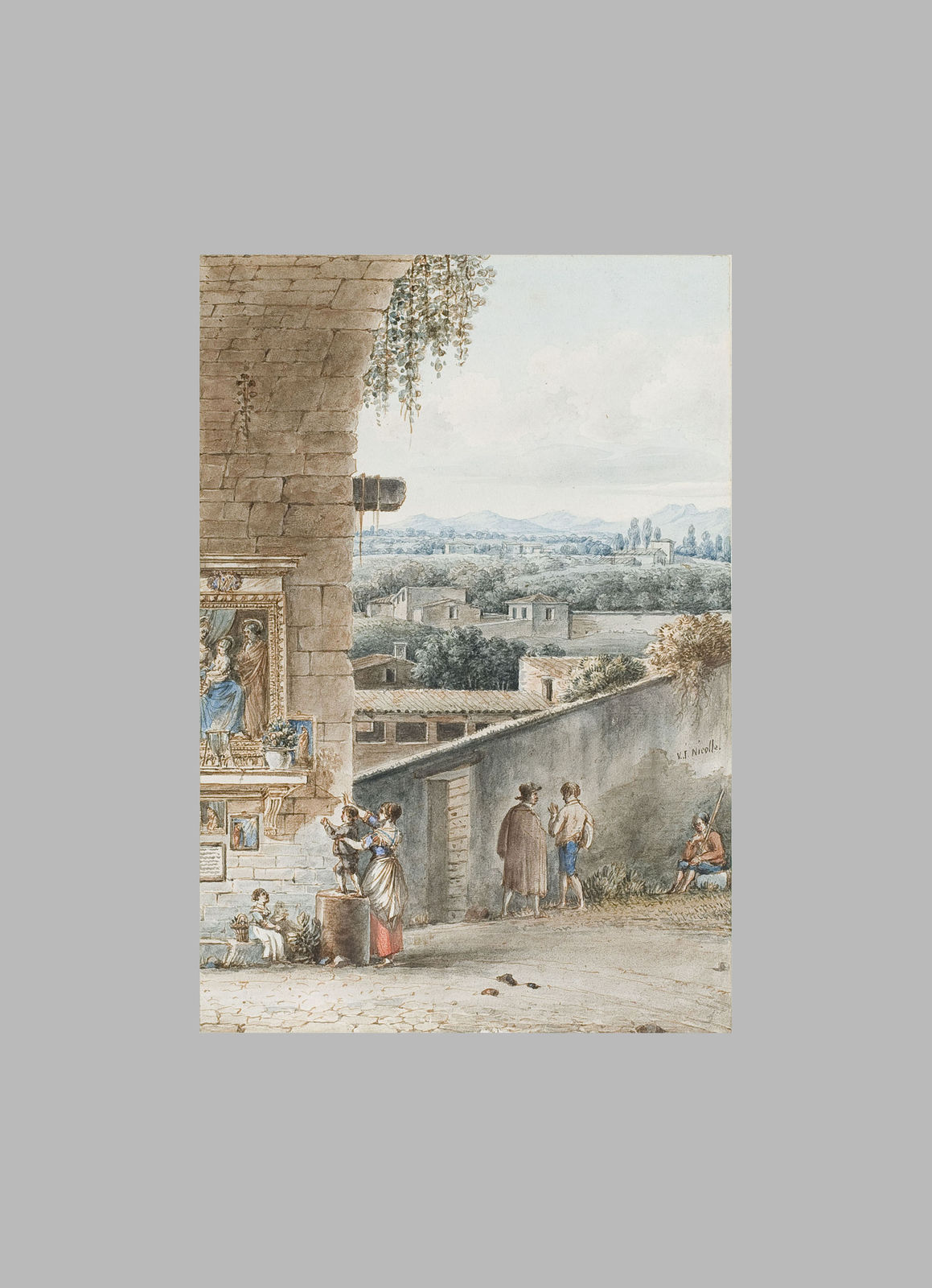 Victor Jean NICOLLE , Oratoire porte Magggiore à Rome