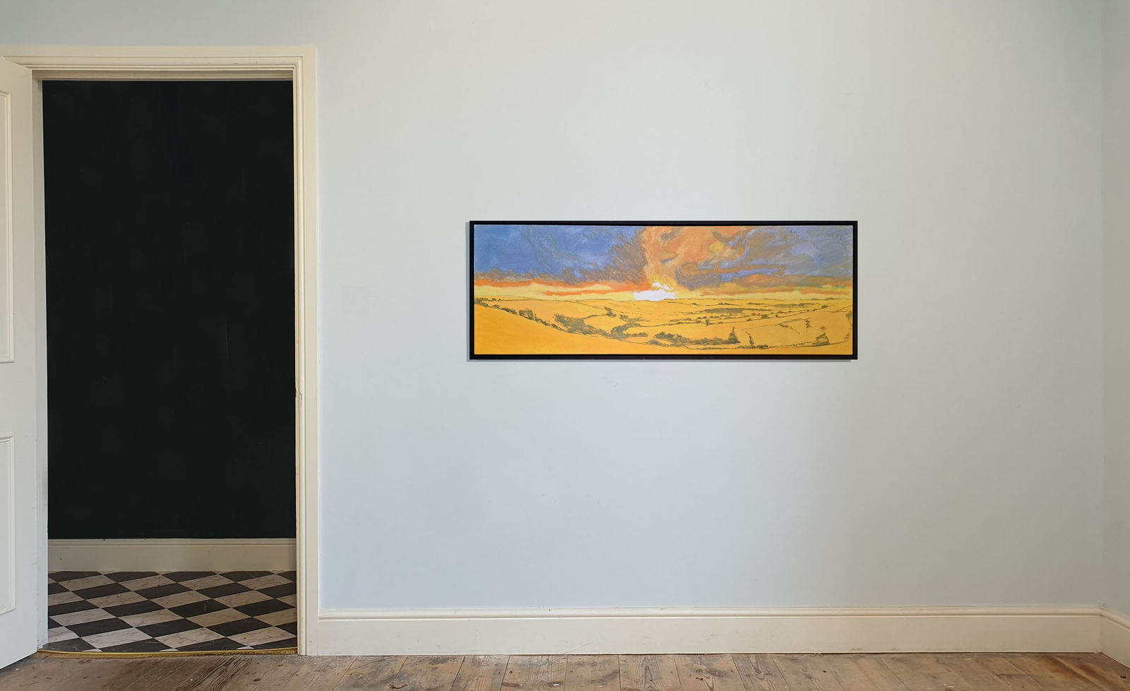 Kit Glaisyer, Glowing Orange Eggardon Hill (study)